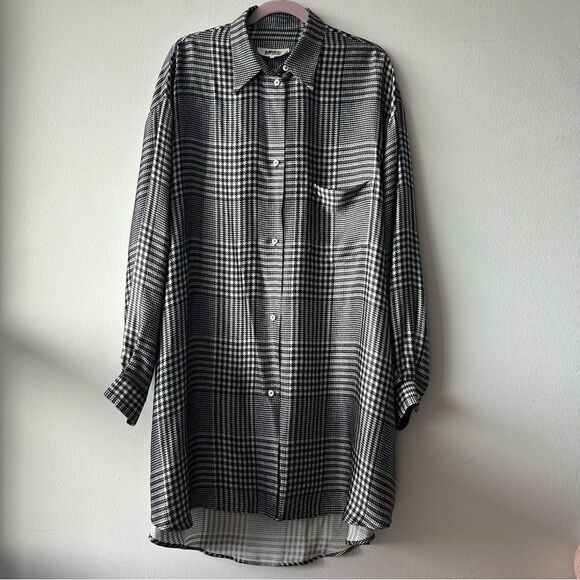 MM6 MAISON MARGIELA CHECK PRINTED DRESS ECRU/BLACK CHECK - Picture 2 of 14